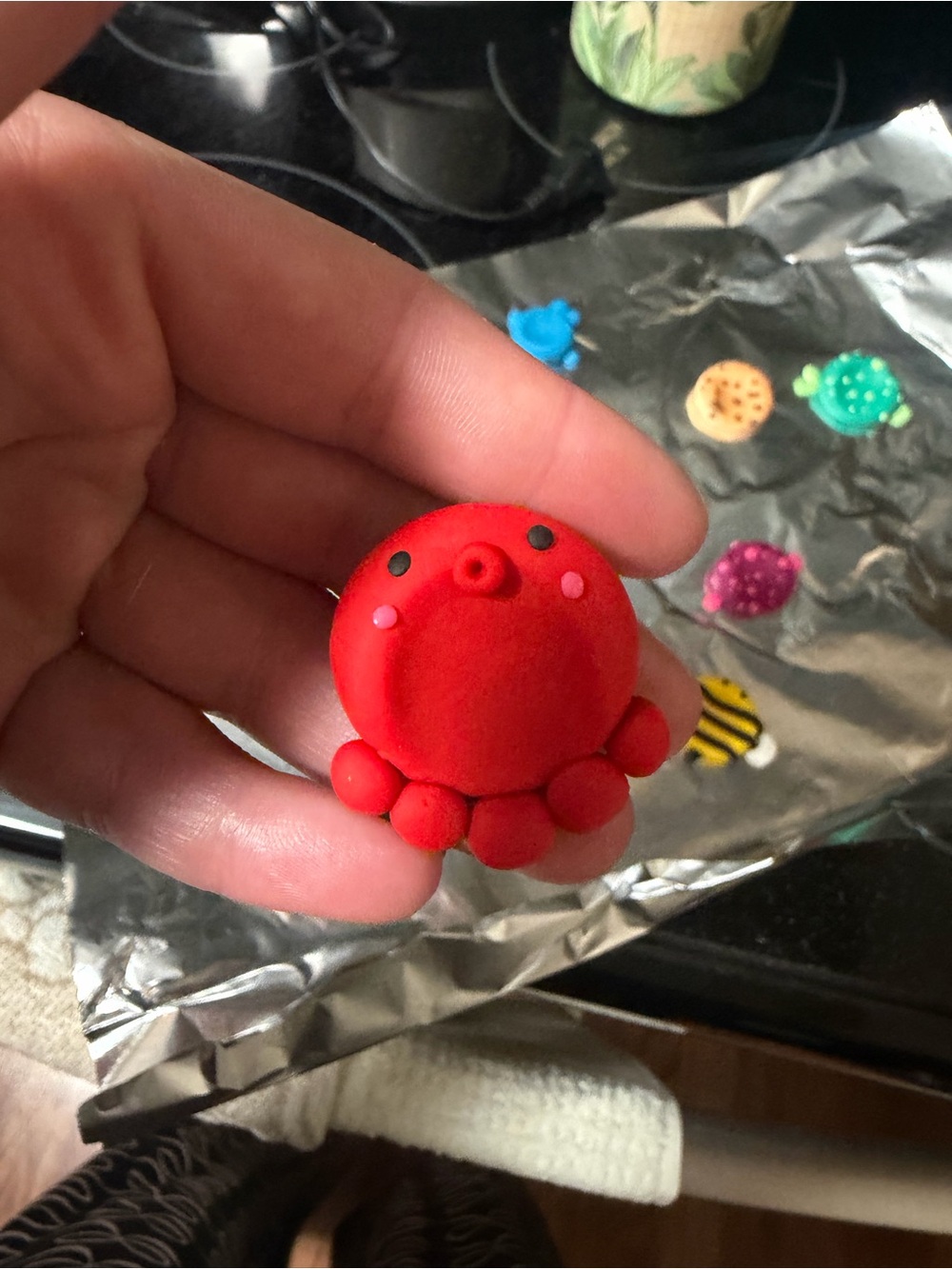 Red Octopus Squishy Toy for Kids - Cute Pocket Plaything